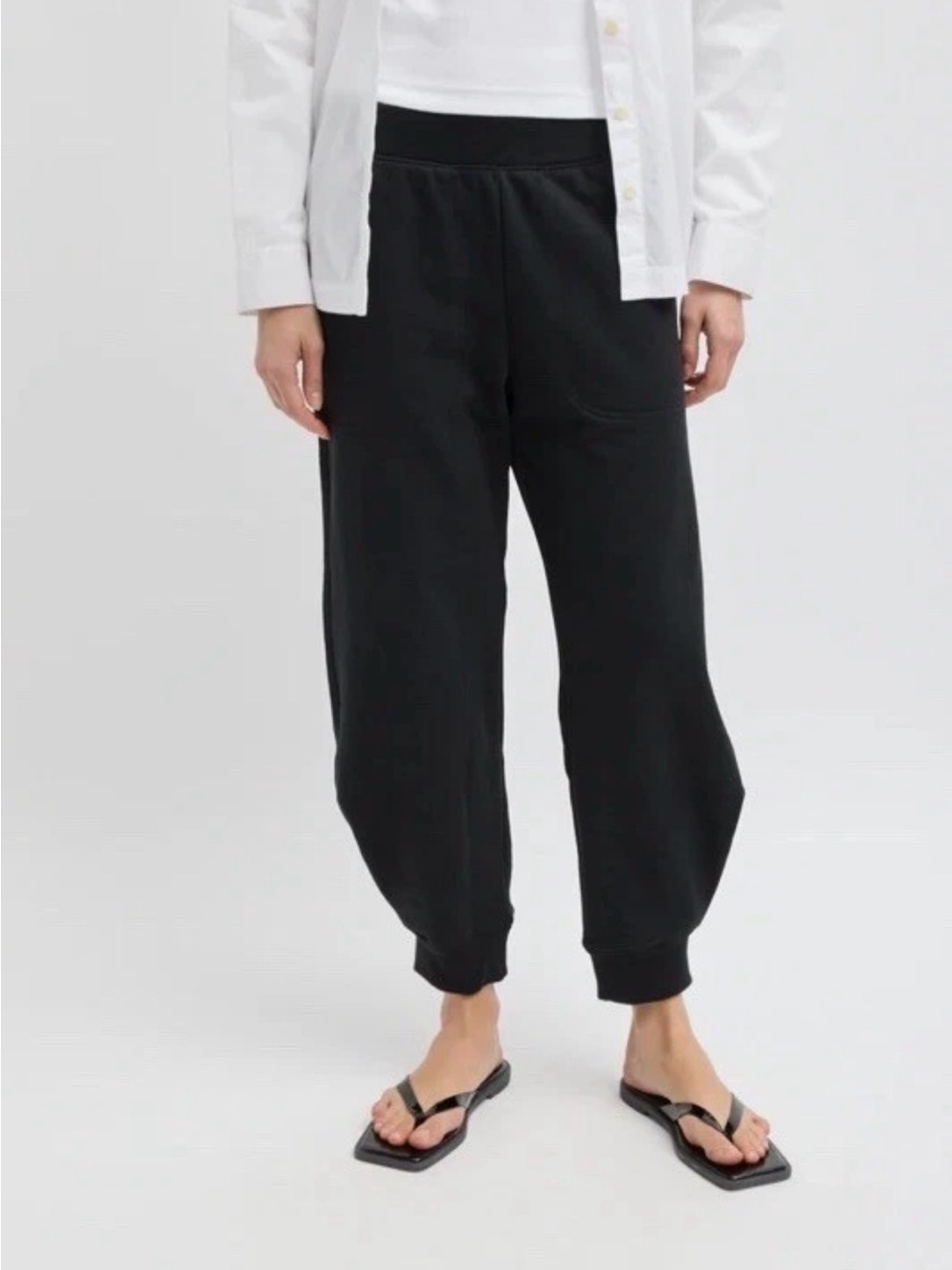 NWT Tibi Black Calder Barrel Design Pants